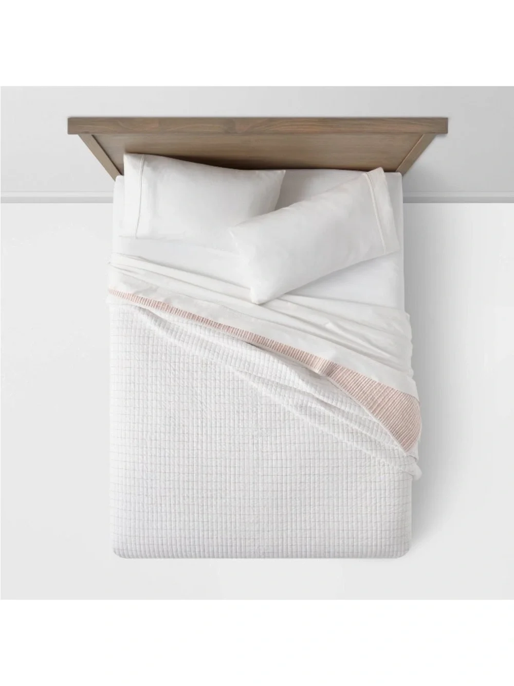NWT Full/Queen Reversible Cotton Stripe Quilt Terracotta - Threshold